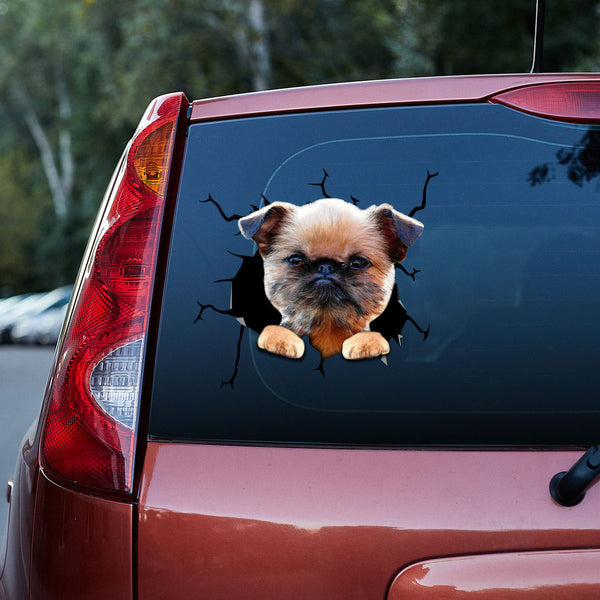 Funny Brussel Griffon Dog 3D Vinyl Car Decal Sticker