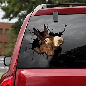 Donkey 3D Vinyl Car Decal Sticker