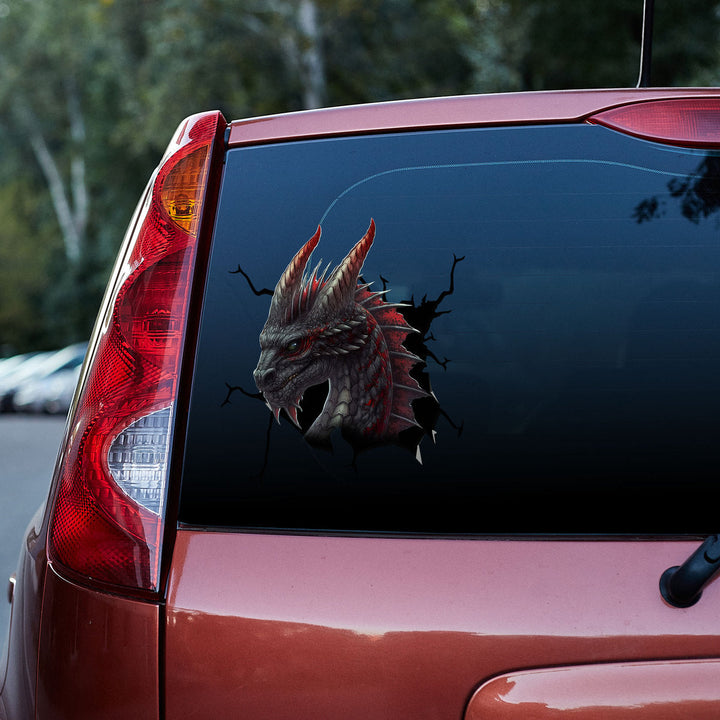 Red Dragon 3D Vinyl Car Decal Sticker