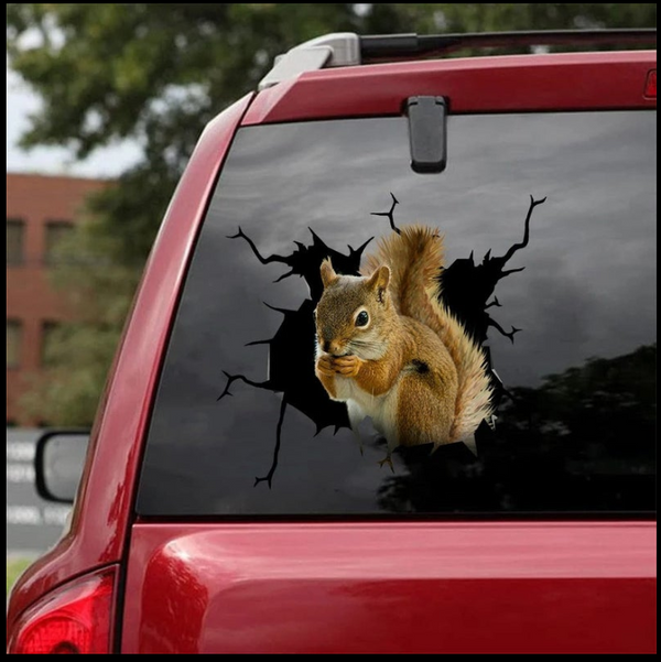 Squirrel 3D Vinyl Car Decal Sticker