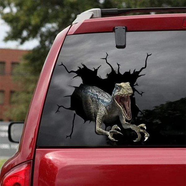 Velociraptor Dinosaur Jurassic Park 3D Vinyl Car Decal Sticker