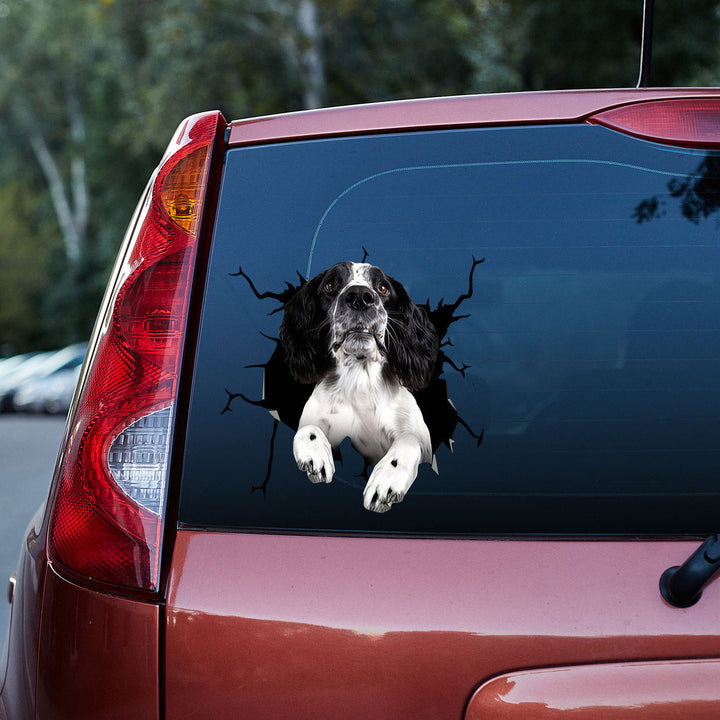 Funny Springer Spaniel Dog 3D Vinyl Car Decal Sticker