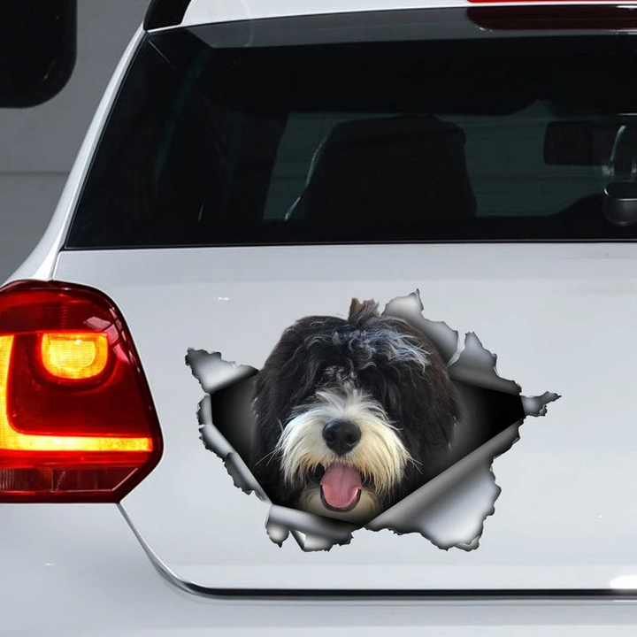 Funny Bernedoodle 3D Vinyl Car Decal Sticker