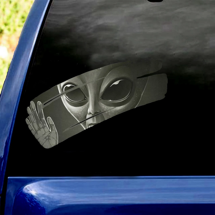 Alien Car 3D Vinyl Car Decal Sticker