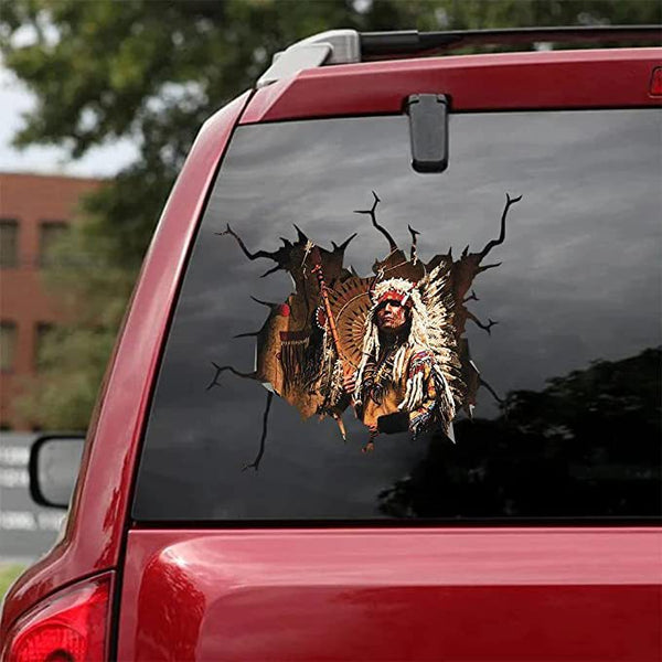 Native America 3D Vinyl Car Decal Sticker