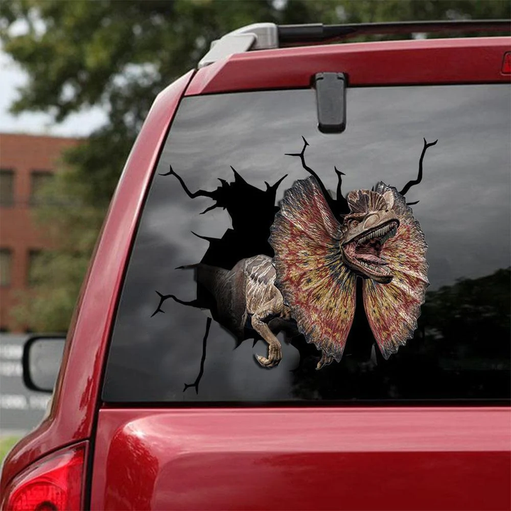 Dilophosaurus Dinosaur Jurassic Park3D Vinyl Car Decal Sticker