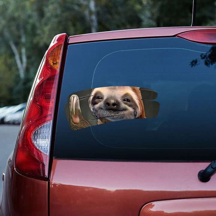 Funny Sloth 3D Vinyl Car Decal Sticker