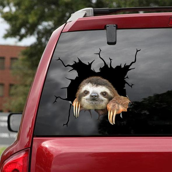 Sloth 3D Vinyl Car Decal Sticker