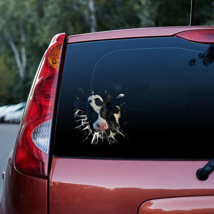 Funny Cow 3D Vinyl Car Decal Sticker