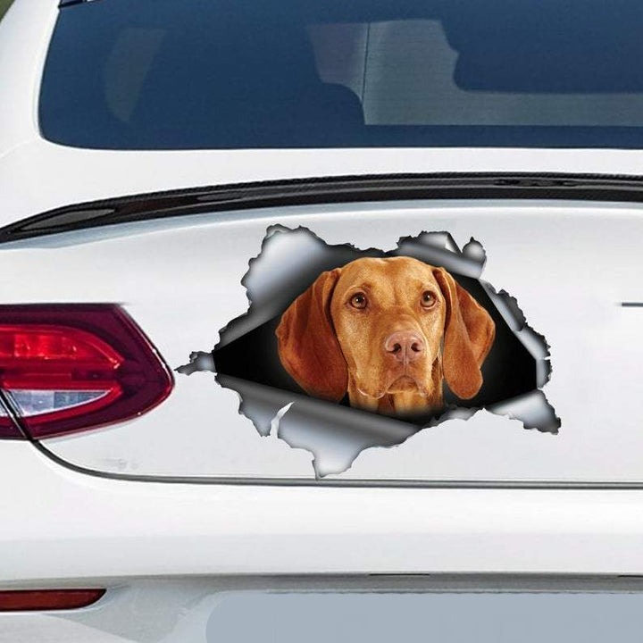 Funny Vizsla Dog 3D Vinyl Car Decal Sticker