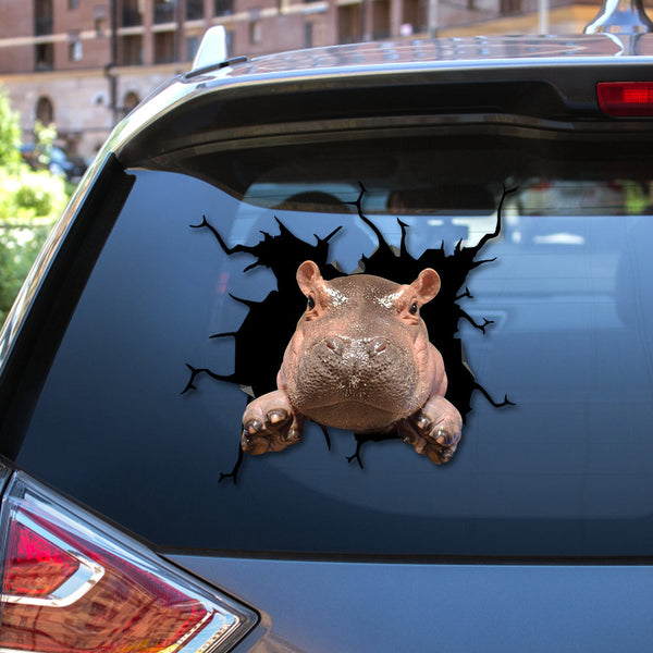 Fiona Hippo 3D Vinyl Car Decal Sticker