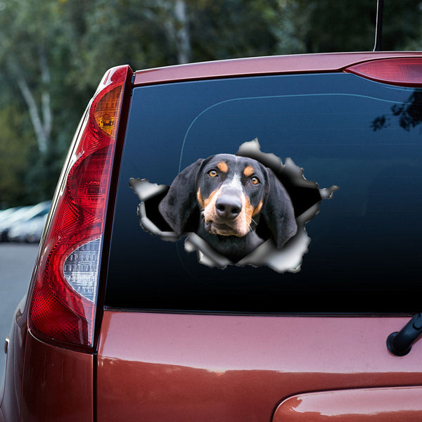 Bluetick Coonhound Dog 3D Vinyl Car Decal Sticker