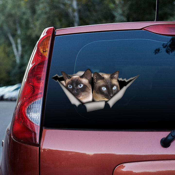 Siamese Cat 3D Vinyl Car Decal Sticker