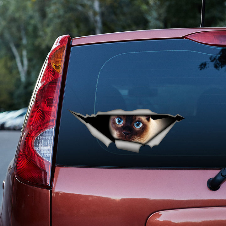 Siamese Cat 3D Vinyl Car Decal Sticker