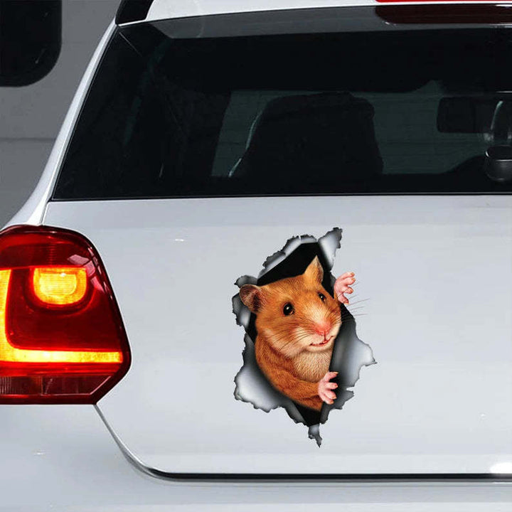 Funny Hamster 3D Vinyl Car Decal Sticker