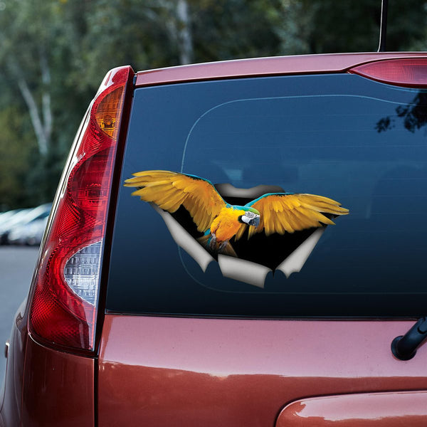 Macaw 3D Vinyl Car Decal Sticker