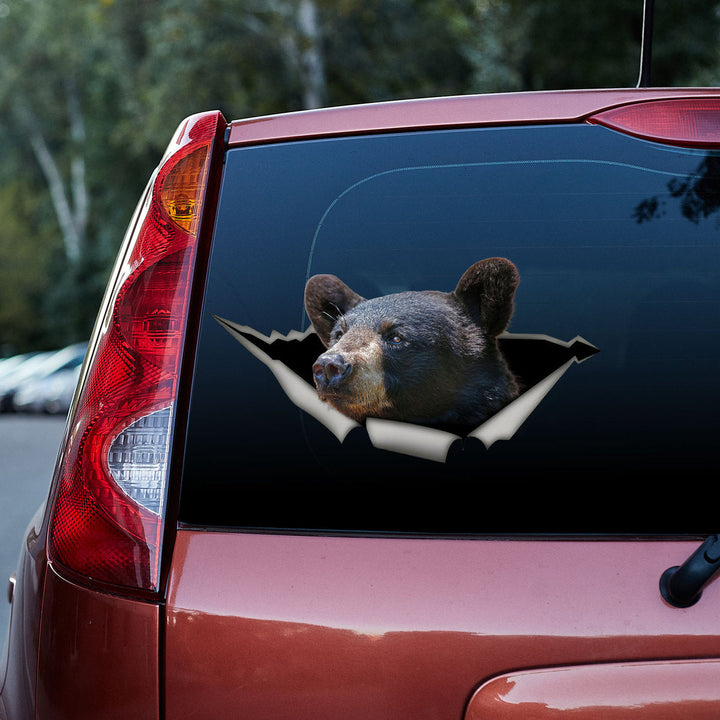 Black Bear 3D Vinyl Car Decal Sticker