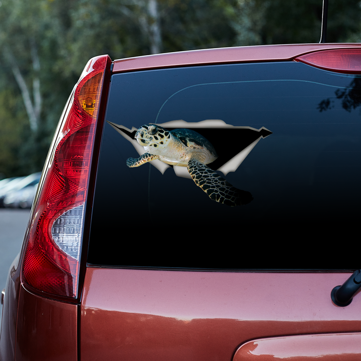 Turtle 3D Vinyl Car Decal Sticker