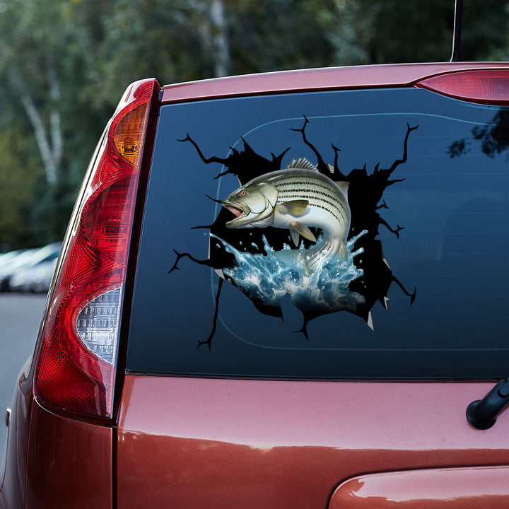 Bass Fishing 3D Vinyl Car Decal Sticker