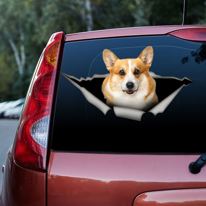 Welsh Corgi Dog 3D Vinyl Car Decal Sticker