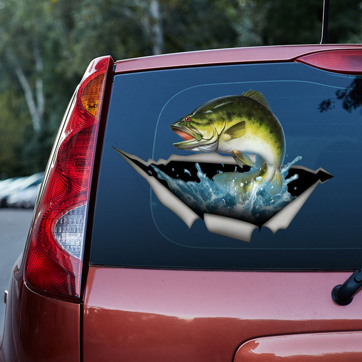 Bass Fishing 3D Vinyl Car Decal Sticker