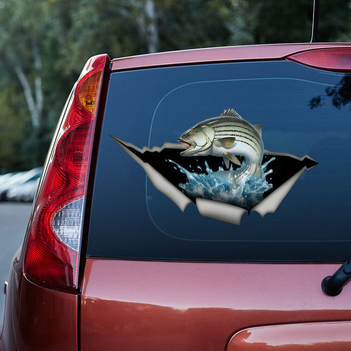 Bass Fishing 3D Vinyl Car Decal Sticker