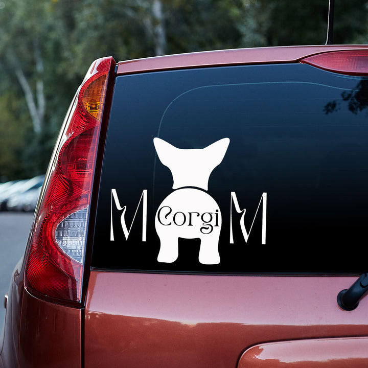 Corgi Dog Mom Vinyl Car Decal Sticker