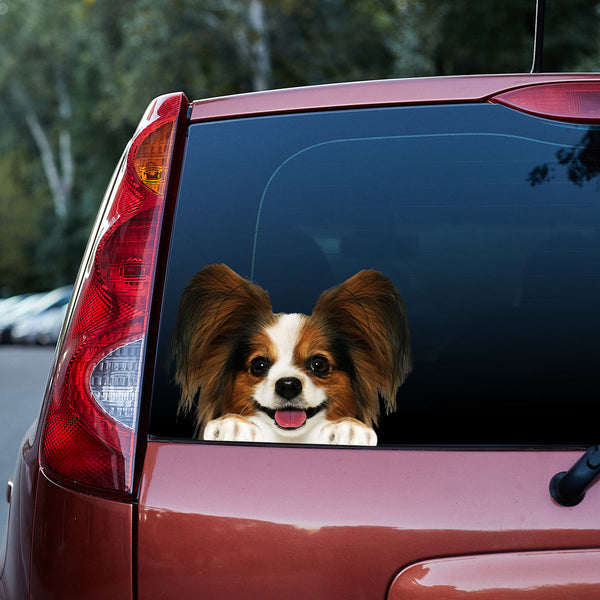 Papillon Vinyl Car Decal Sticker