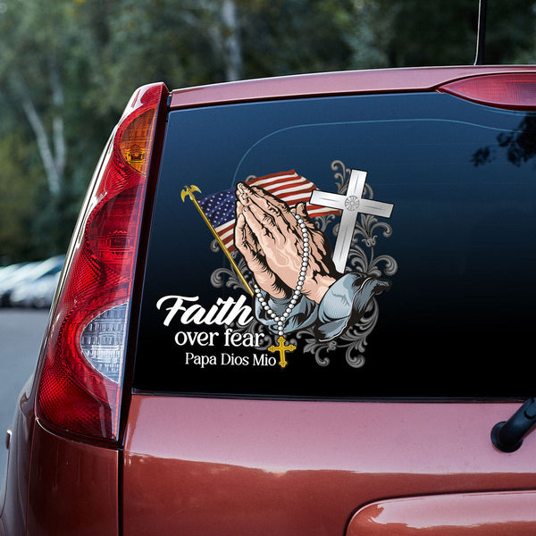 Faith Over Fear Vinyl Car Decal Sticker