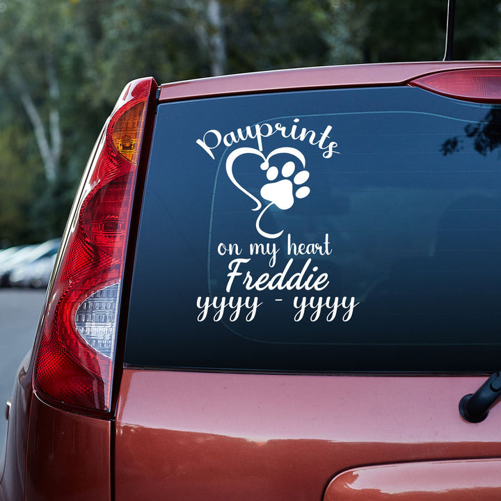 Baby On My Heart Memorial Custom Text Vinyl Car Decal Sticker CS1735