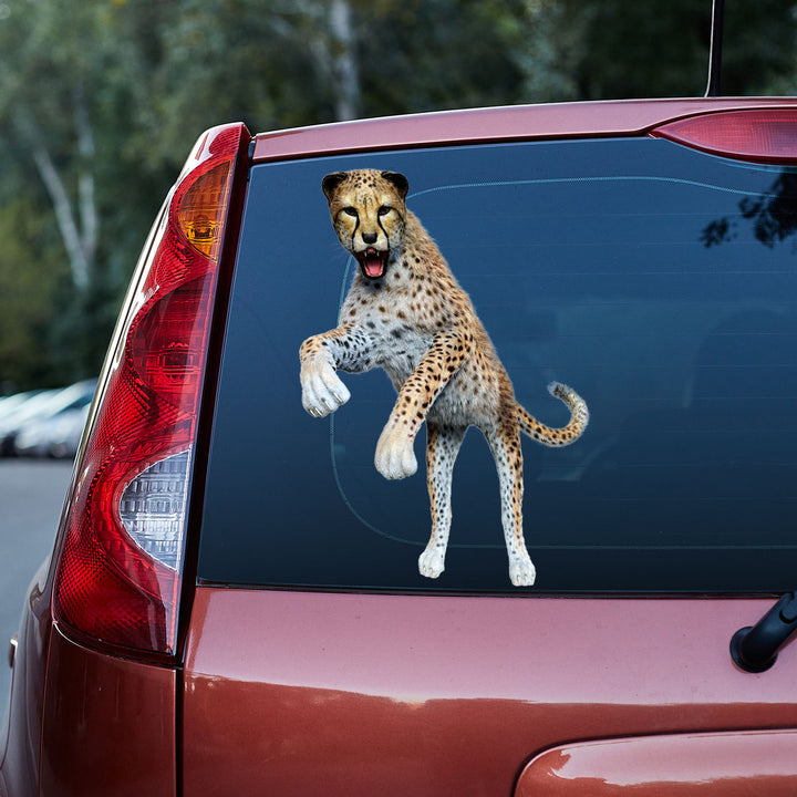 Roaring Cheetah 3D Vinyl Car Decal Sticker