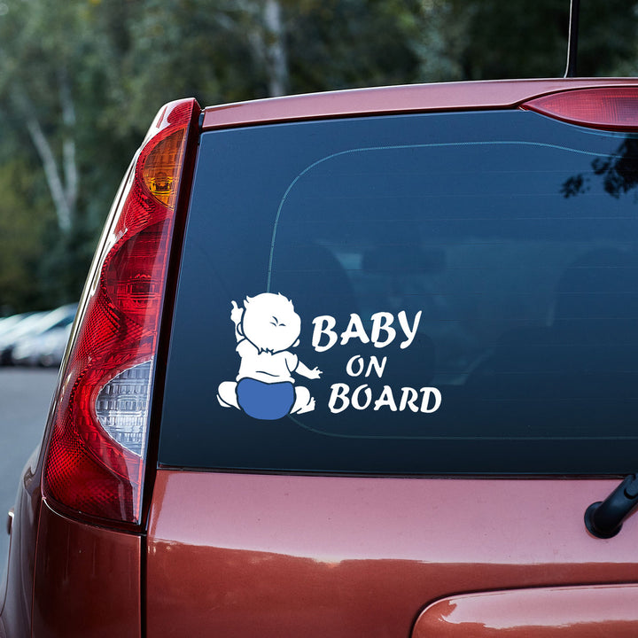 Warning Baby On Board Vinyl Car Decal Sticker