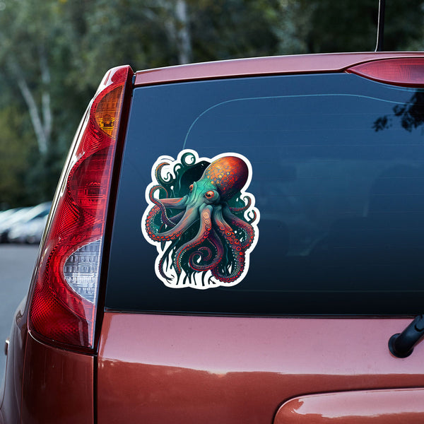 Octopus Sticker phone sticker, laptop sticker, ocean sticker Vinyl Car Decal Stickers CS5769