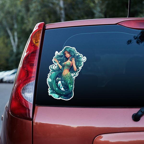 Mermaid Sticker, phone sticker, water bottle sticker, laptop sticker Vinyl Car Decal Stickers CS5772