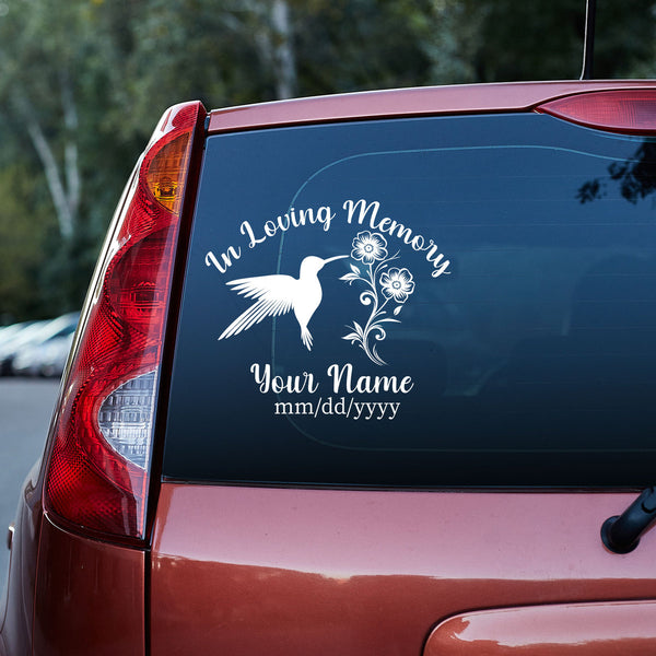 In Loving Memory Bird Memorial Vinyl Car Decal Sticker CS5814