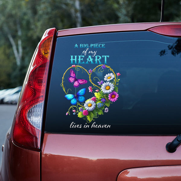 A Big Peace Of My Heart Memorial Vinyl Car Decal Sticker