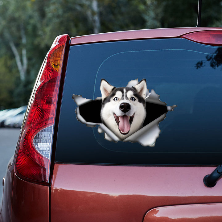 Black And White Wolf 3D Vinyl Car Decal Stickers CS8126