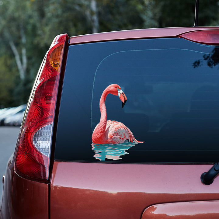 Pink Flamingo 3D Vinyl Car Decal Stickers CS8336