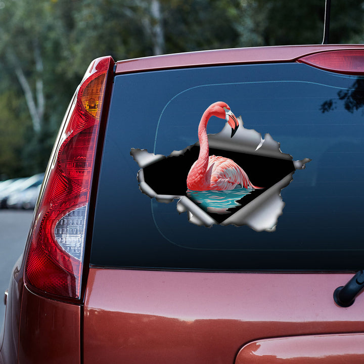 Pink Flamingo 3D Vinyl Car Decal Stickers CS8336