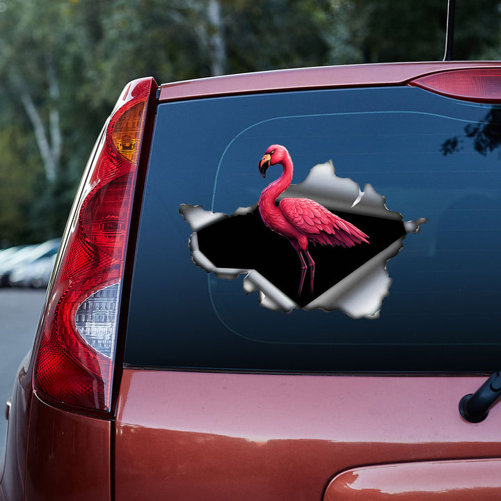 Pink Flamingo Bird 3D Vinyl Car Decal Stickers CS8350