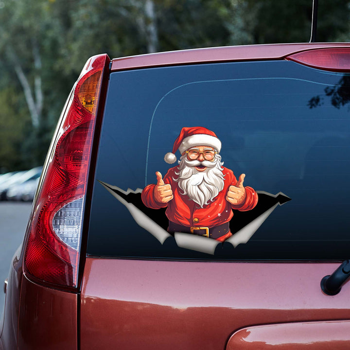 Funny Santa Claus Christmas 3D Vinyl Car Decal Stickers CS8498