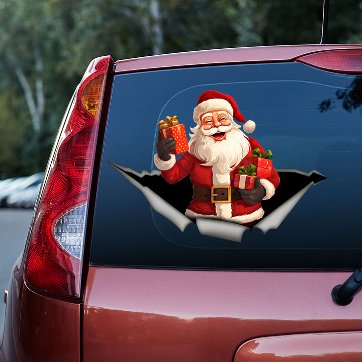 Funny Christmas Santa 3D Vinyl Car Decal Stickers CS8511
