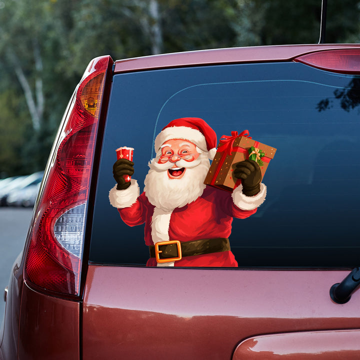 Funny Santa Christmas 3D Vinyl Car Decal Stickers CS8516