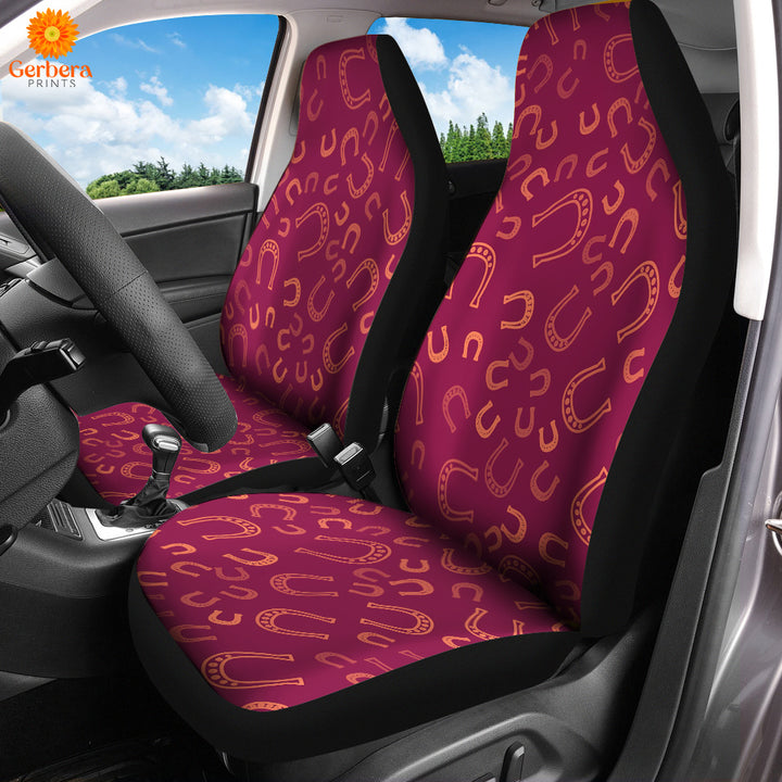 Brown Line Horseshoe Car Seat Cover Car Interior Accessories CSC5267