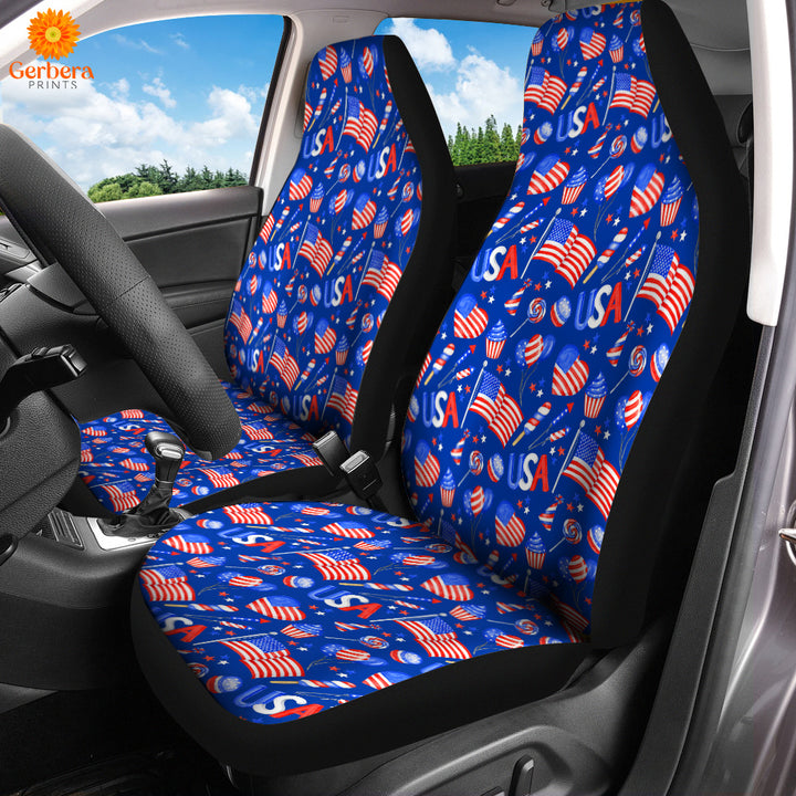 4th Of July Independence Day America Festive Car Seat Cover Car Interior Accessories CSC5283