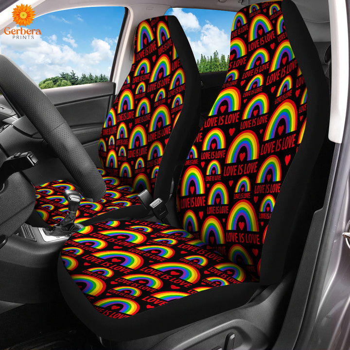 Love Is Love LGBT Pride Car Seat Cover Car Interior Accessories CSC5284