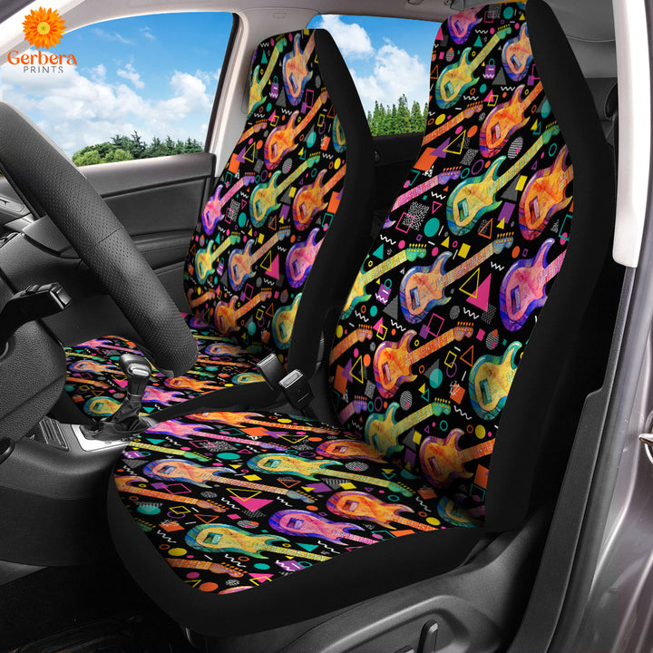 Watercolor Electric Guitar Car Seat Cover Car Interior Accessories CSC5315