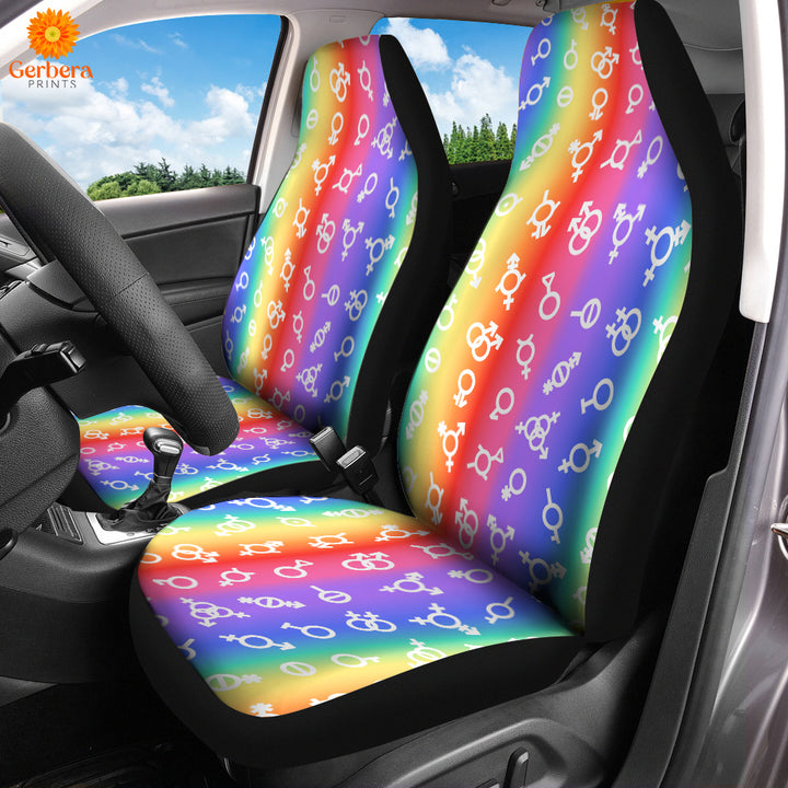 Pride Flag LGBT Gender Car Seat Cover Car Interior Accessories CSC5334