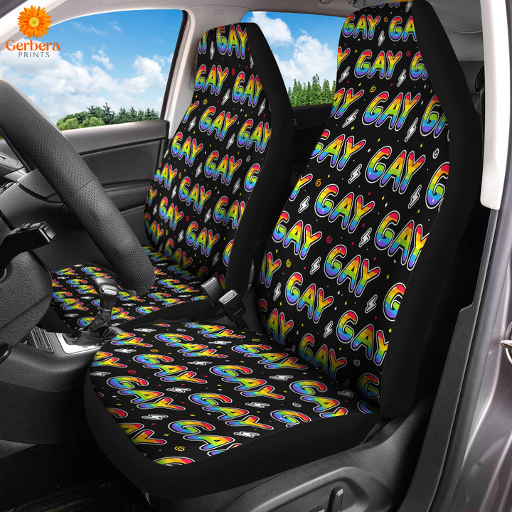 Rainbow Gay Pride LGBT Car Seat Cover Car Interior Accessories CSC5337
