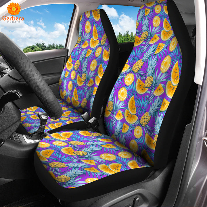 Tropical Fruits Pineapples Car Seat Cover Car Interior Accessories CSC5339